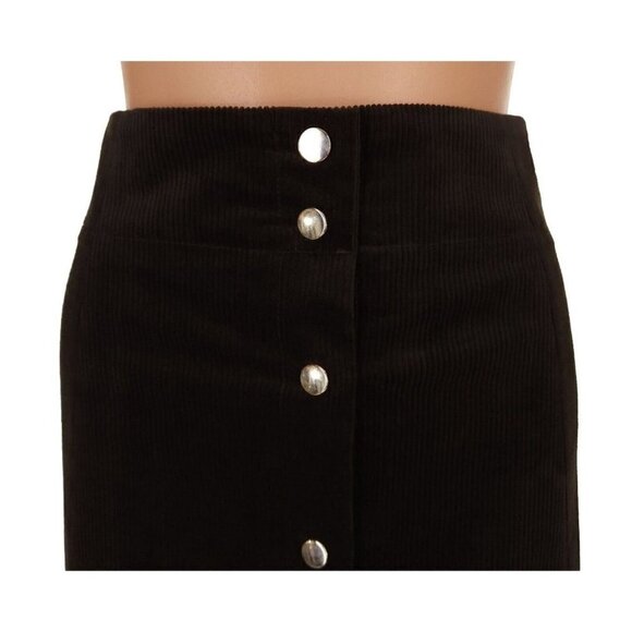 Vanessa Bruno Velvet Mid-length Skirt Mousse Brown NWT Size FR34 US2 UK4 XS - Picture 2 of 9